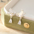 Nimara Ritual Hetian Jade 925 Sterling Silver Cubic Zirconia Pearl Abundance Earrings
