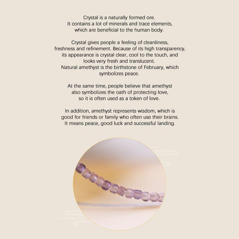Nimara Ritual 2.5mm Natural Amethyst Ultra-thin Beads 14k Gold Plated Copper Inner Peace Bracelet
