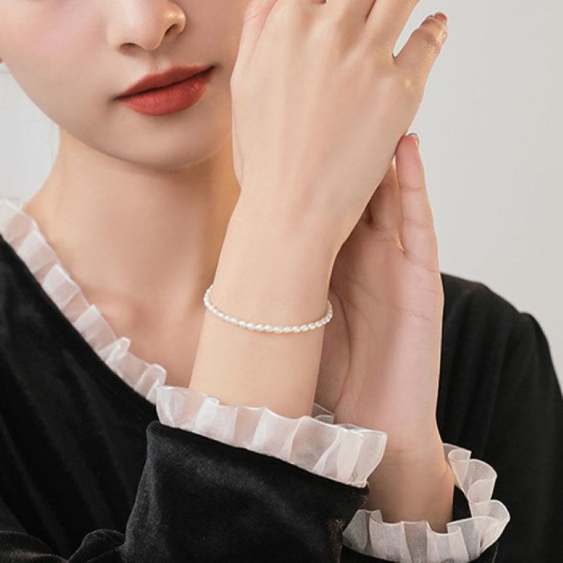 Nimara Ritual 2mm Natural Pearl Ultra-thin Beads 14k Gold Plated Copper Wisdom Bracelet