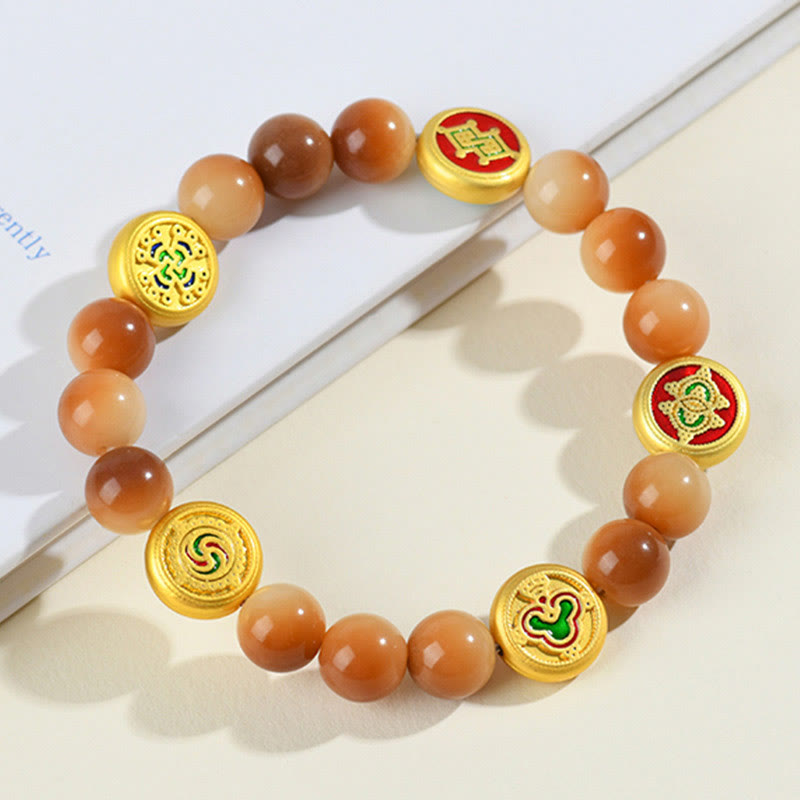 Nimara Ritual Bodhi Seed Five Directions Gods of Wealth Wisdom Bracelet