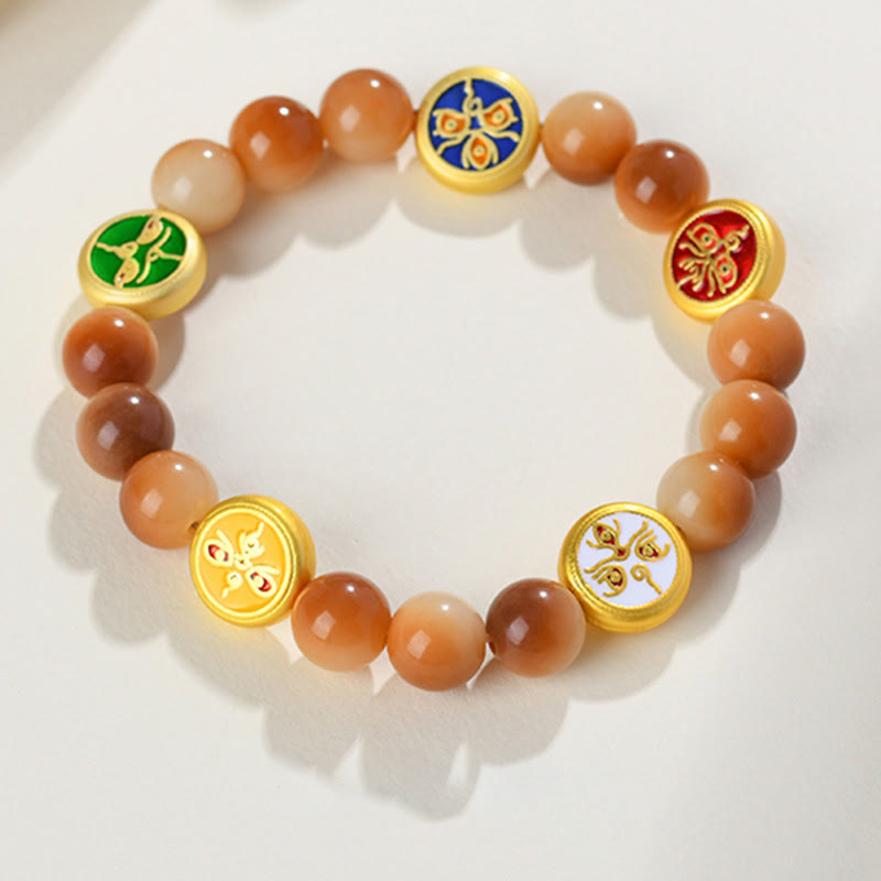 Nimara Ritual Bodhi Seed Five Directions Gods of Wealth Wisdom Bracelet