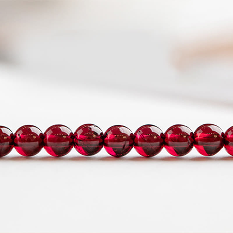 Nimara Ritual 3mm Natural Small Garnet Ultra-Thin Beads Protection Bracelet