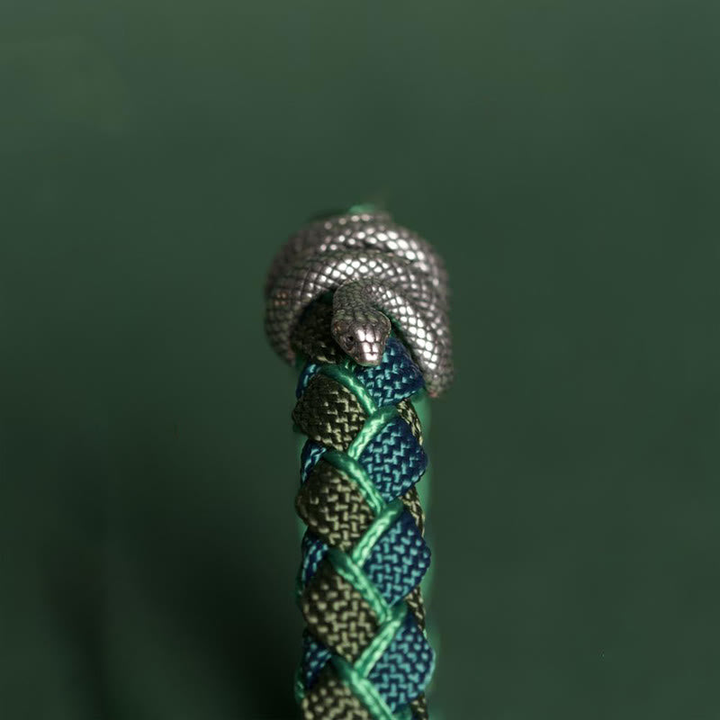 Nimara Ritual Year of the Snake 999 Sterling Silver String Protection Braided Bracelet