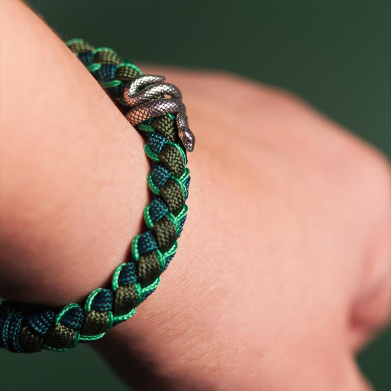 Nimara Ritual Year of the Snake 999 Sterling Silver String Protection Braided Bracelet