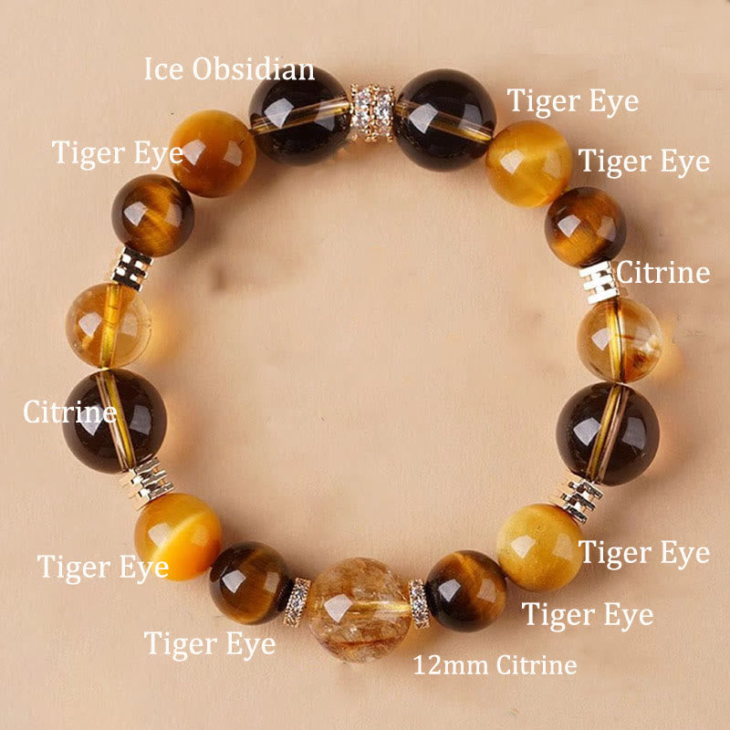 Nimara Ritual Citrine Topaz Tiger Eye Happiness Bracelet