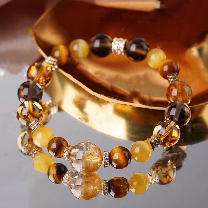 Nimara Ritual Citrine Topaz Tiger Eye Happiness Bracelet