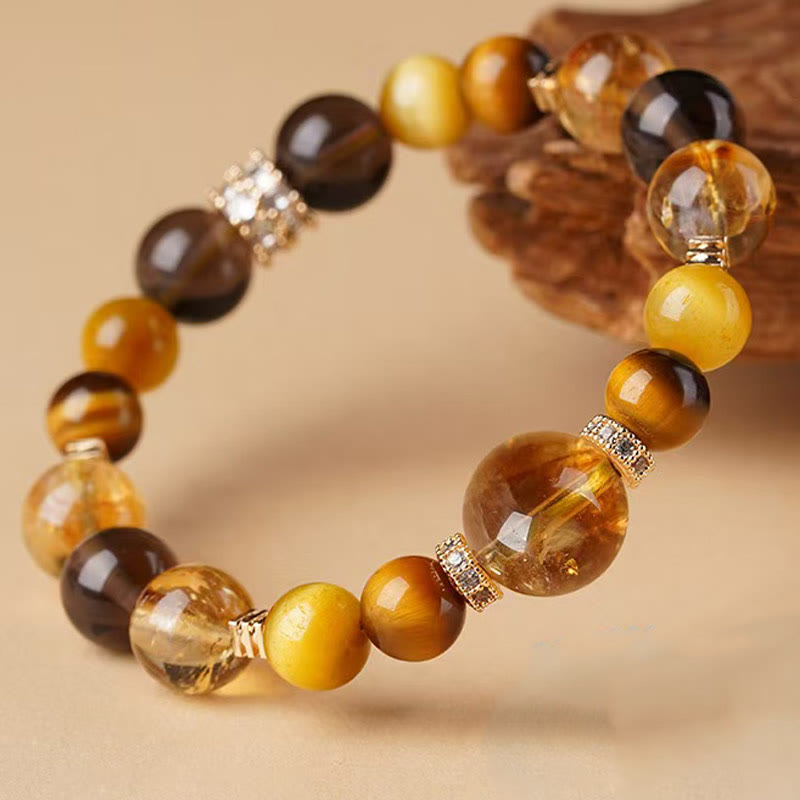 Nimara Ritual Citrine Topaz Tiger Eye Happiness Bracelet