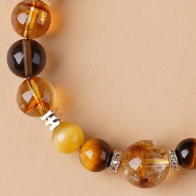 Nimara Ritual Citrine Topaz Tiger Eye Happiness Bracelet