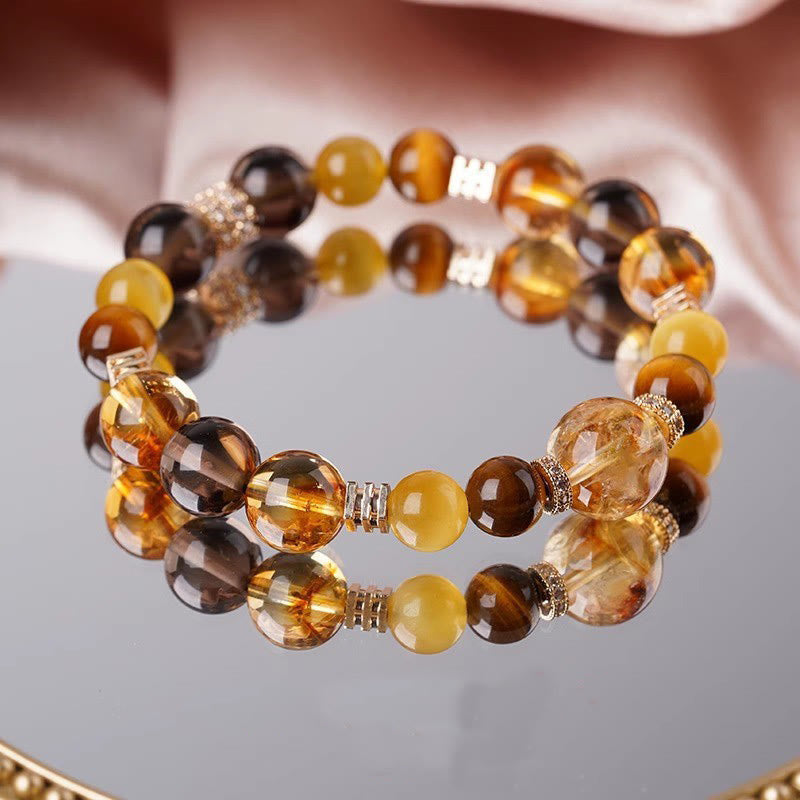 Nimara Ritual Citrine Topaz Tiger Eye Happiness Bracelet