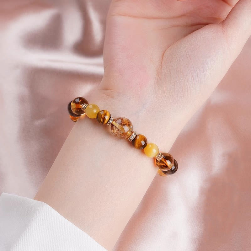Nimara Ritual Citrine Topaz Tiger Eye Happiness Bracelet