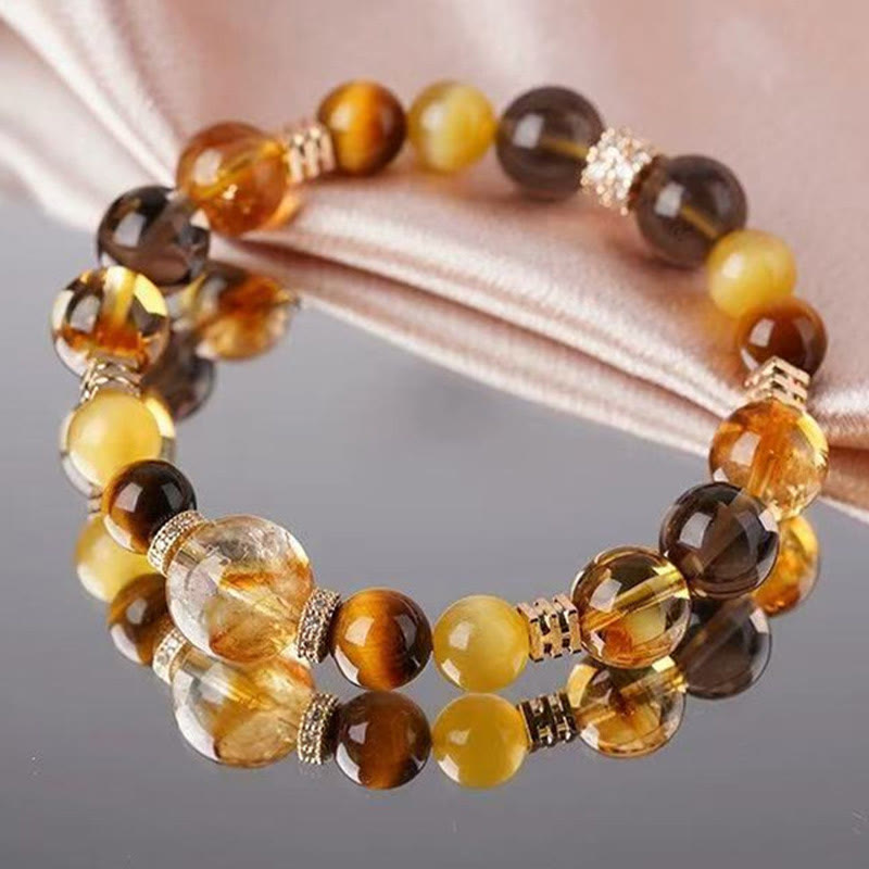 Nimara Ritual Citrine Topaz Tiger Eye Happiness Bracelet