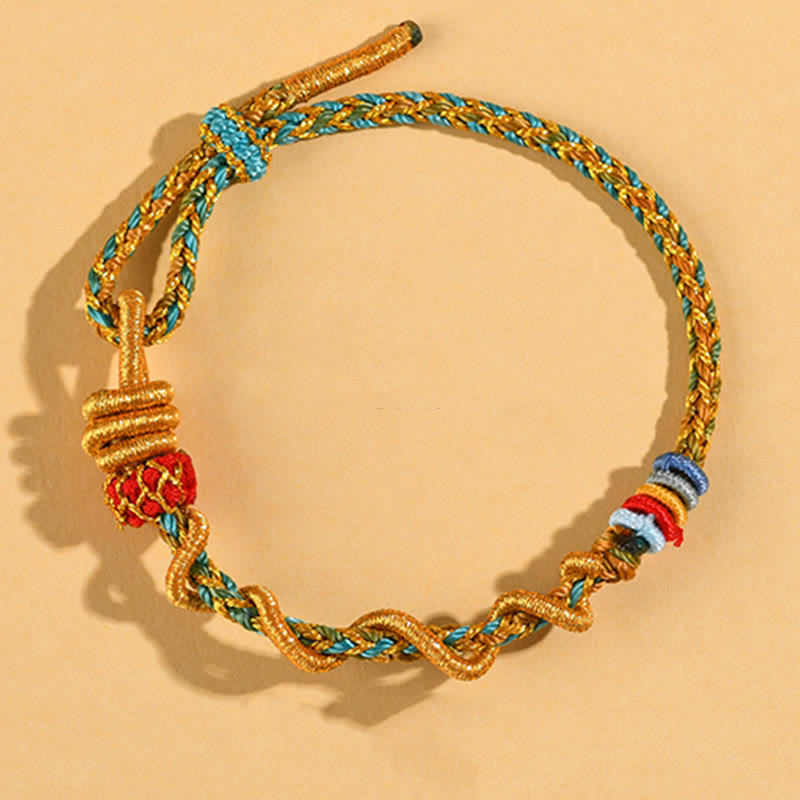 Nimara Ritual Colorful String Snake Dragon Year of the Snake Luck Bracelet