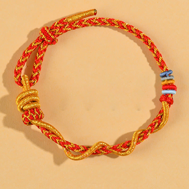 Nimara Ritual Colorful String Snake Dragon Year of the Snake Luck Bracelet