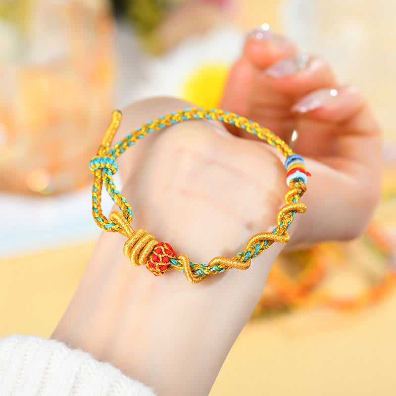 Nimara Ritual Colorful String Snake Dragon Year of the Snake Luck Bracelet