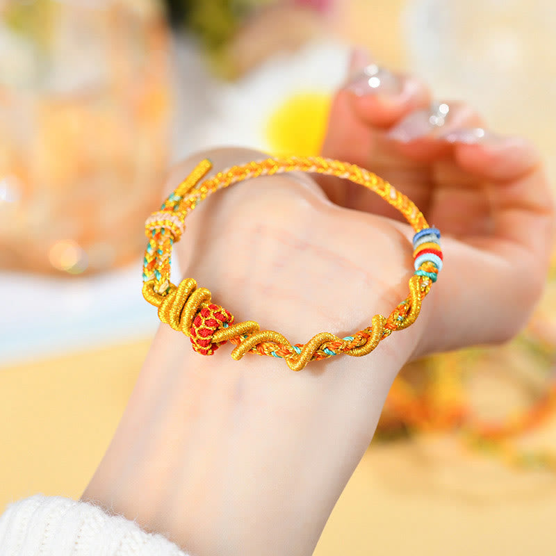 Nimara Ritual Colorful String Snake Dragon Year of the Snake Luck Bracelet