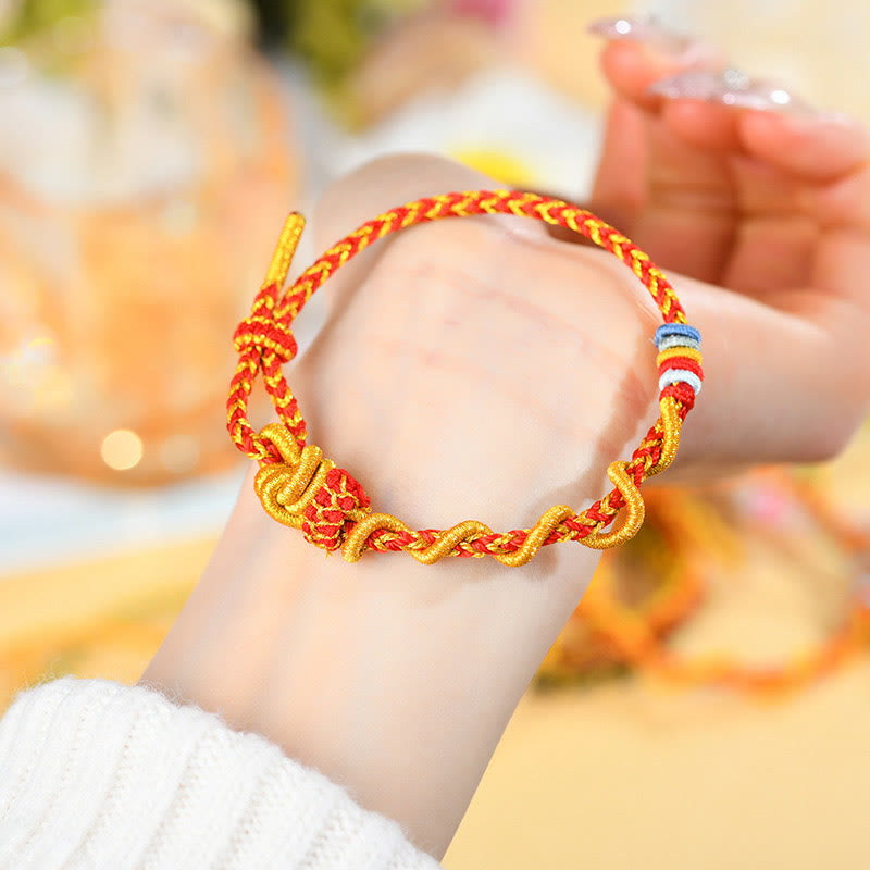 Nimara Ritual Colorful String Snake Dragon Year of the Snake Luck Bracelet