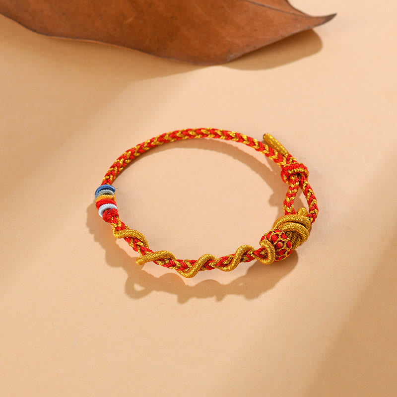 Nimara Ritual Colorful String Snake Dragon Year of the Snake Luck Bracelet