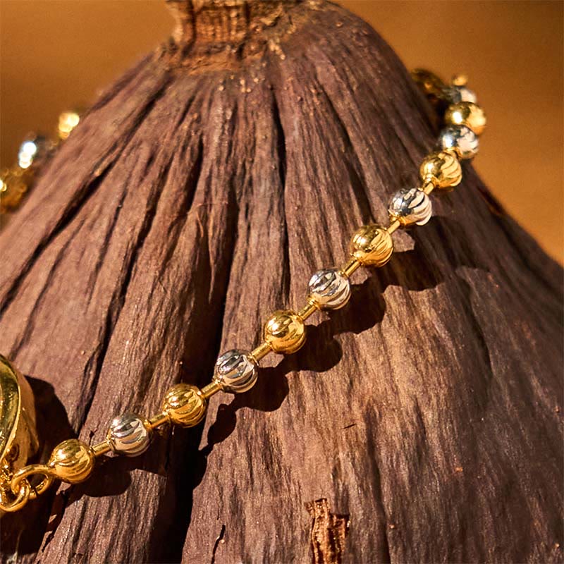 Nimara Ritual Feng Sheng Shui Qi Copper Brass Rotatable Windmill Bead Protection Braided Bracelet