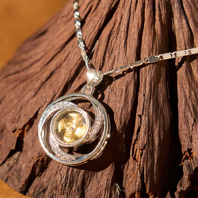 Nimara Ritual Gold plated Copper Brass Rotatable Windmill Luck Necklace Pendant