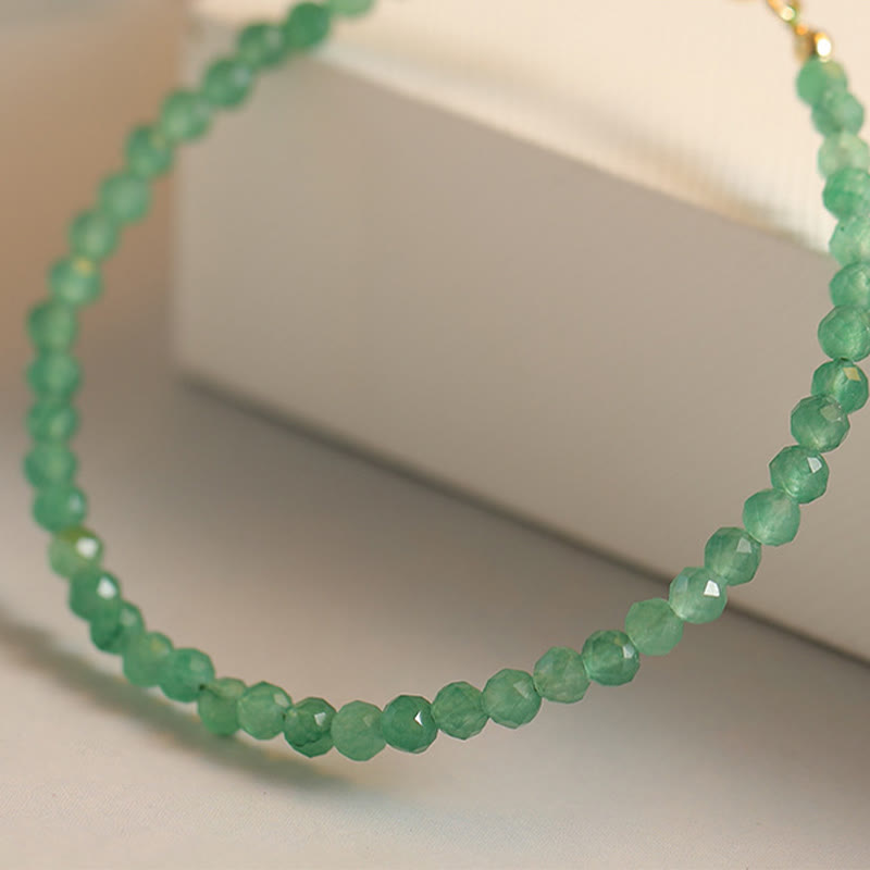 Nimara Ritual 3mm Small Green Aventurine Ultra-Thin Beads Luck Bracelet