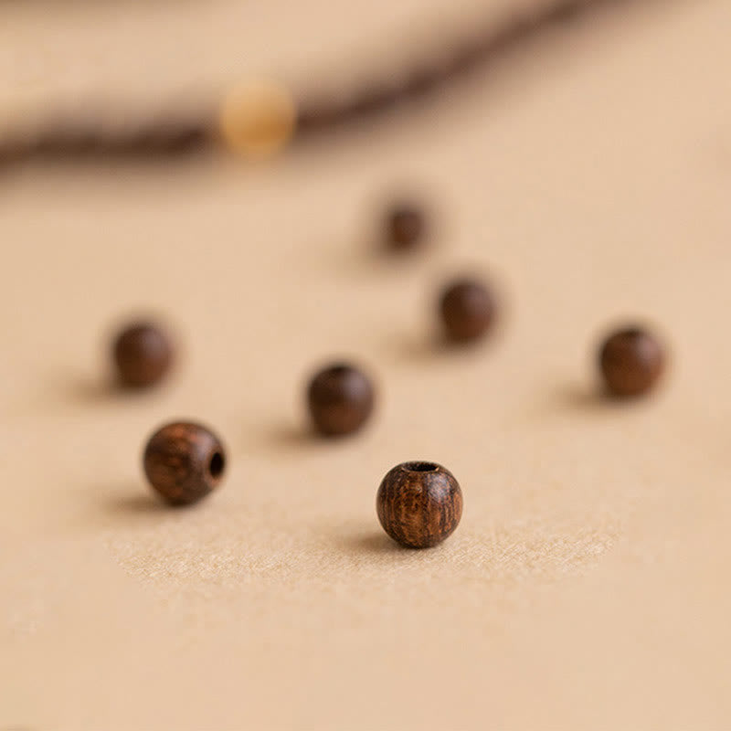 Nimara Ritual 4mm Ultra-thin Sandalwood 14K Gold Plated Copper Beads Protection Bracelet