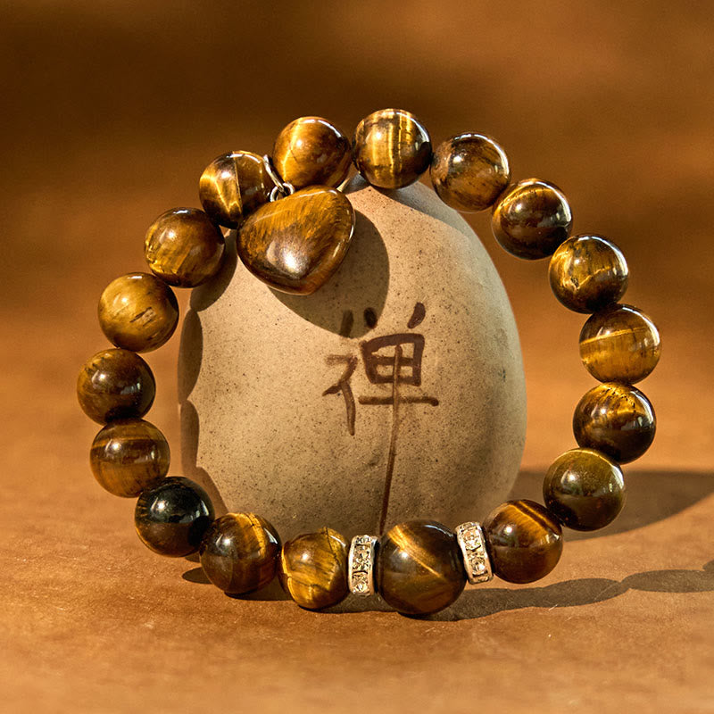 Nimara Ritual Various Crystal Green Aventurine Love Heart Balance Bracelet