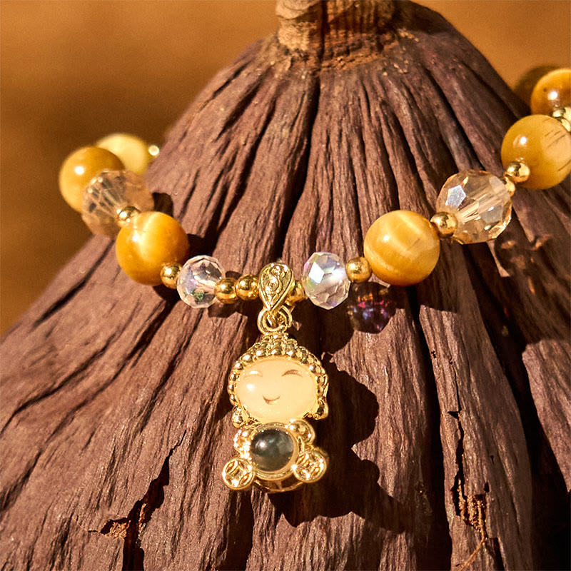 Nimara Ritual Yellow Tiger Eye Meditation Buddha Protection Bracelet