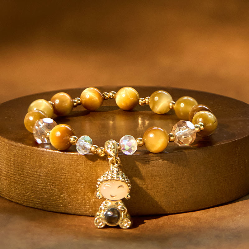 Nimara Ritual Yellow Tiger Eye Meditation Buddha Protection Bracelet