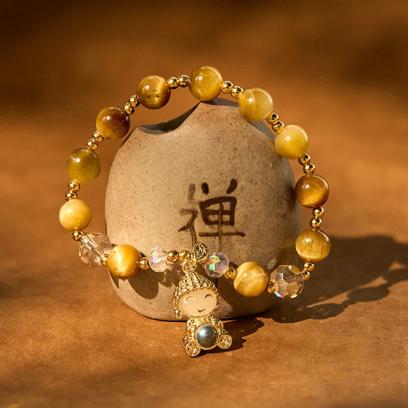 Nimara Ritual Yellow Tiger Eye Meditation Buddha Protection Bracelet