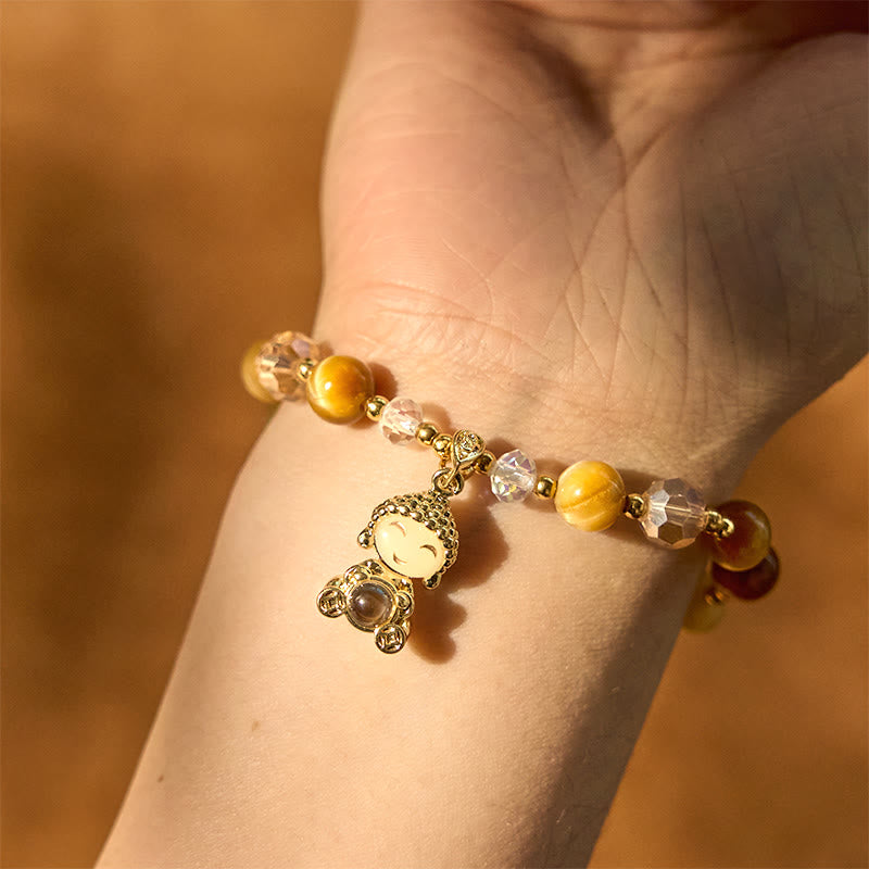Nimara Ritual Yellow Tiger Eye Meditation Buddha Protection Bracelet