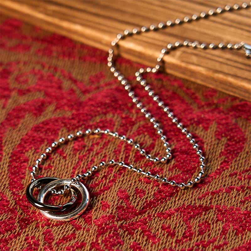 Nimara Ritual Copper Qiankun Hoop Big Dipper Luck Necklace Pendant