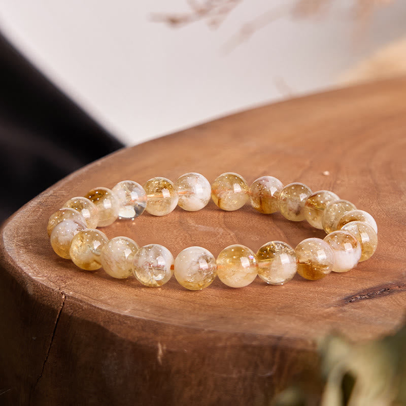 Nimara Ritual Natural Citrine Snowflake Crystal Prosperity Bracelet