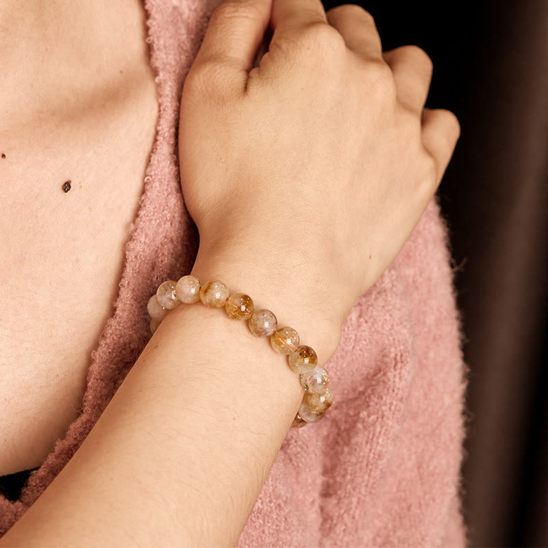 Nimara Ritual Natural Citrine Snowflake Crystal Prosperity Bracelet