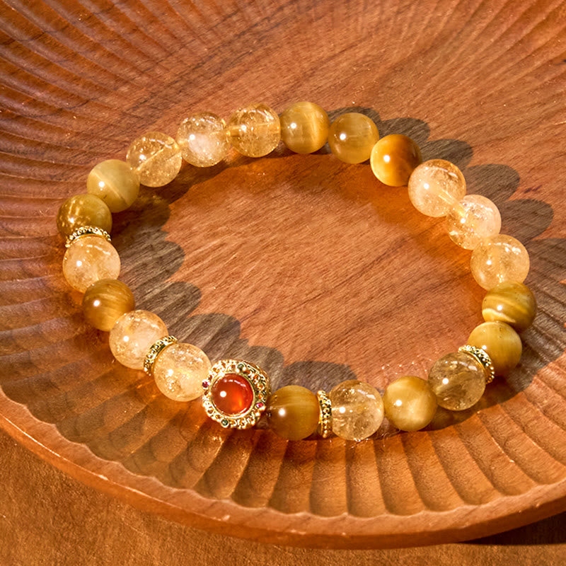 Nimara Ritual Citrine Tiger Eye Red Agate Generosity Bracelet