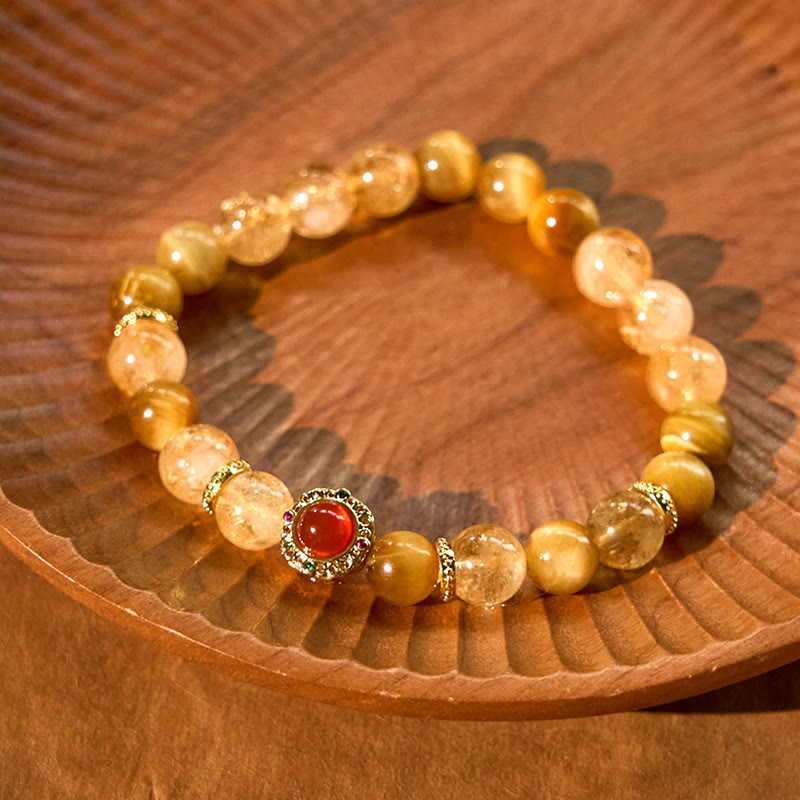 Nimara Ritual Citrine Tiger Eye Red Agate Generosity Bracelet