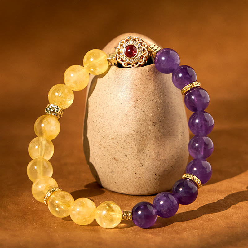 Nimara Ritual Citrine Amethyst Pleasure Bracelet