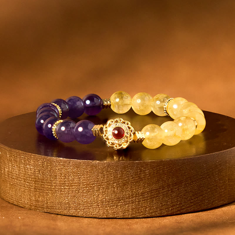 Nimara Ritual Citrine Amethyst Pleasure Bracelet