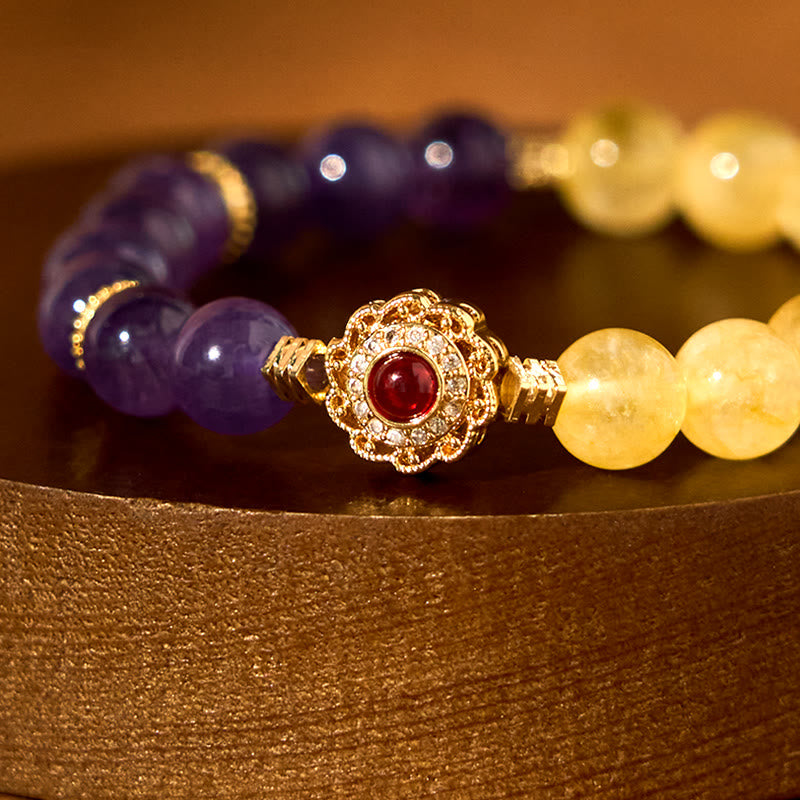 Nimara Ritual Citrine Amethyst Pleasure Bracelet