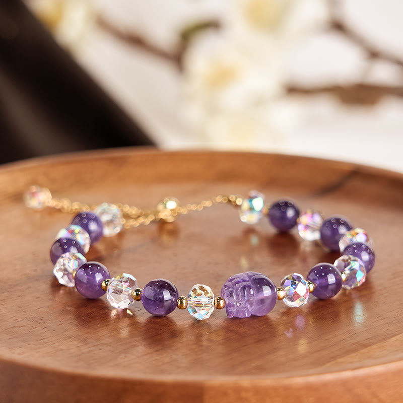 Nimara Ritual Natural Amethyst Pixiu Crystal Balance Bracelet