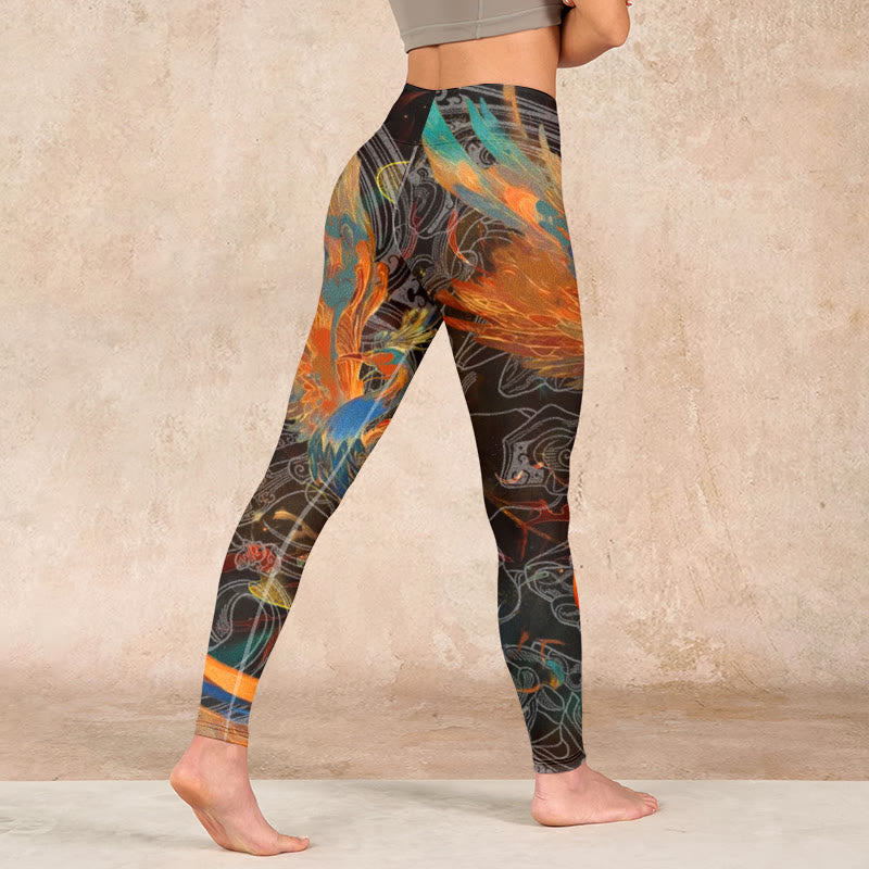 Nimara Ritual Vibrant Phoenix Gym Leggings Women's Yoga Pants
