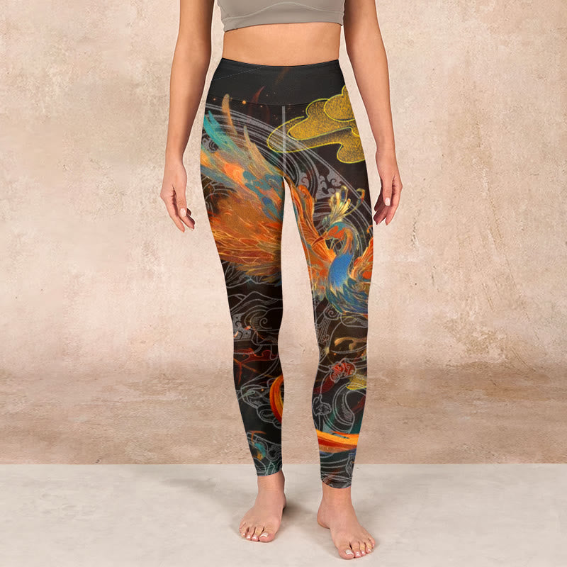 Nimara Ritual Vibrant Phoenix Gym Leggings Women's Yoga Pants