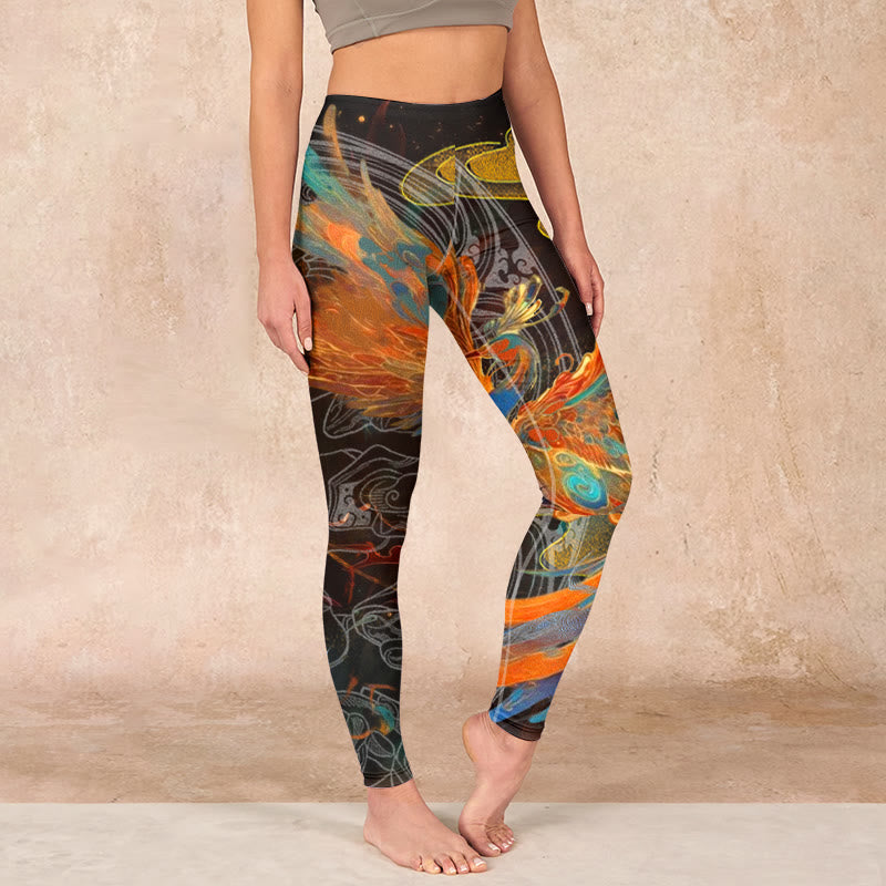 Nimara Ritual Vibrant Phoenix Gym Leggings Women's Yoga Pants