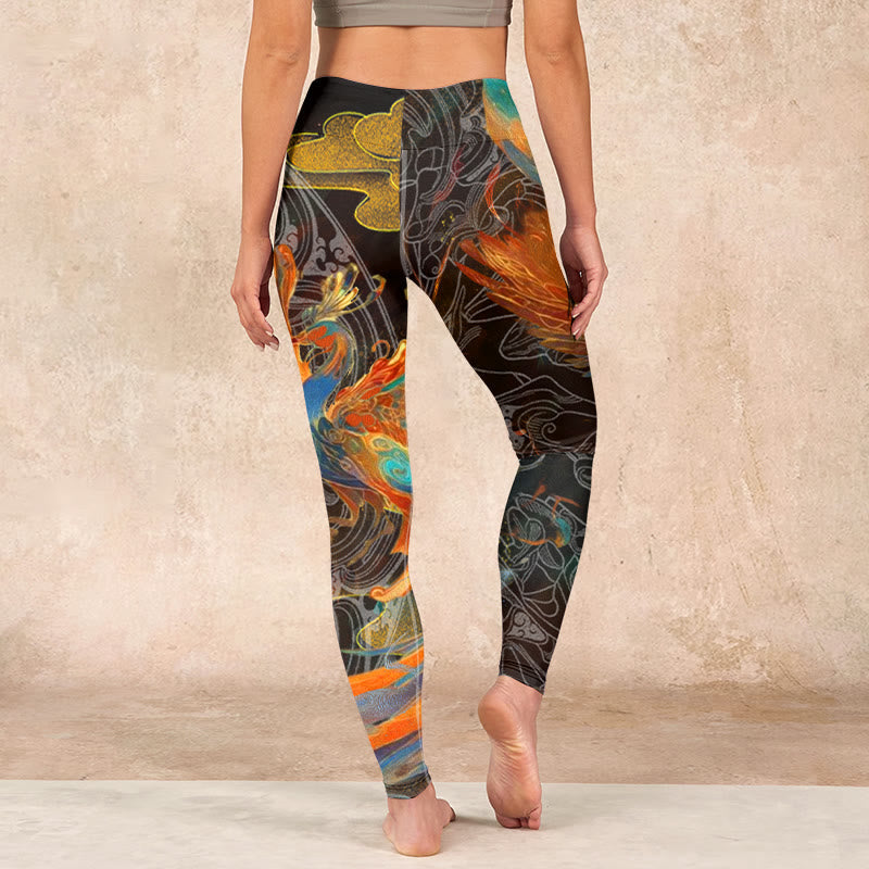 Nimara Ritual Vibrant Phoenix Gym Leggings Women's Yoga Pants