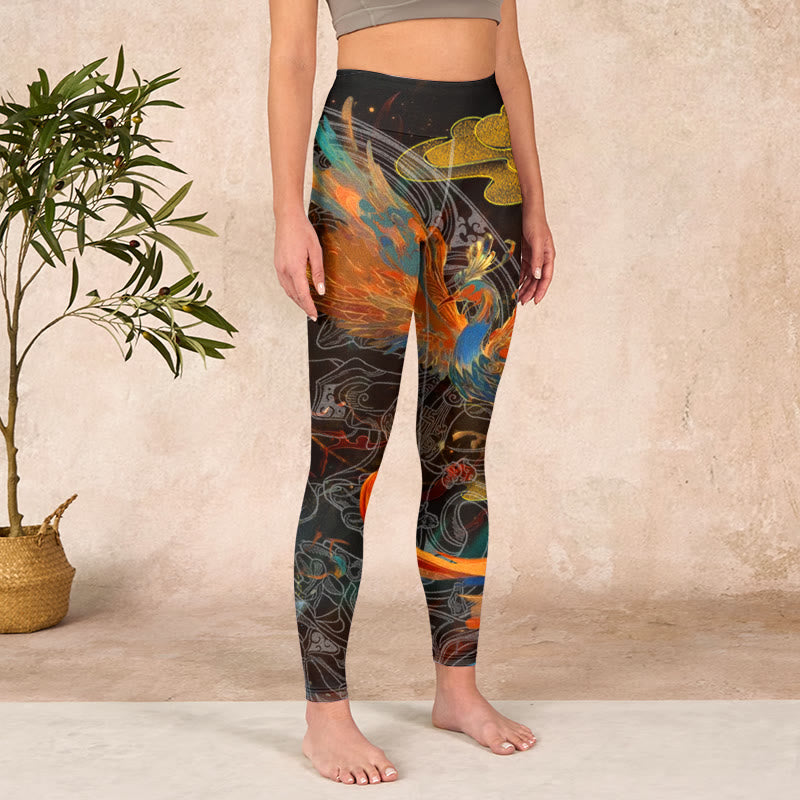 Nimara Ritual Vibrant Phoenix Gym Leggings Women's Yoga Pants