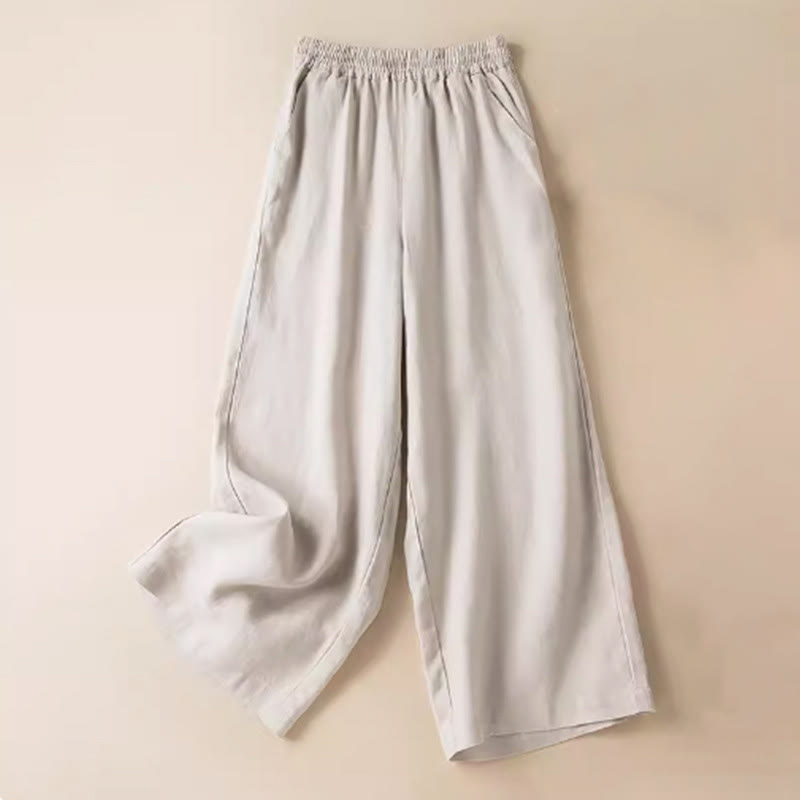 Nimara Ritual Casual Solid Color Women's Wide Leg Pants With Pockets