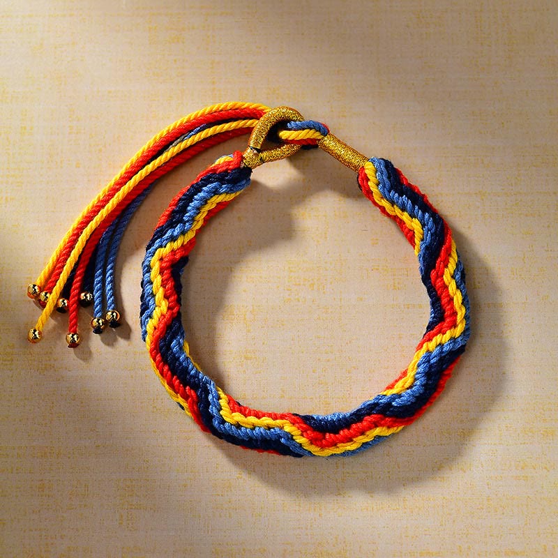 Nimara Ritual Tibetan Hand-woven Colored Rope Luck Bracelet