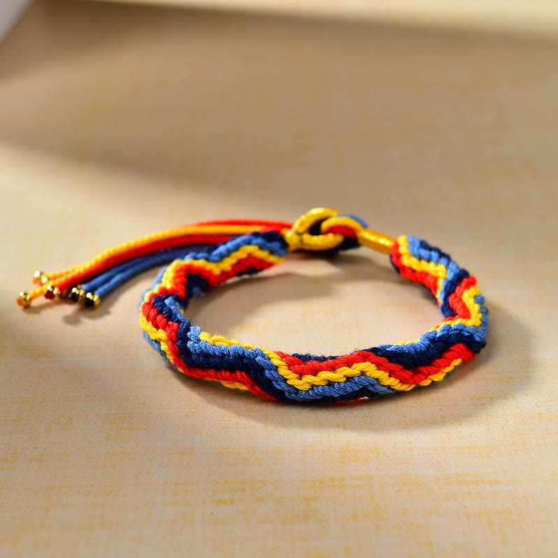 Nimara Ritual Tibetan Hand-woven Colored Rope Luck Bracelet