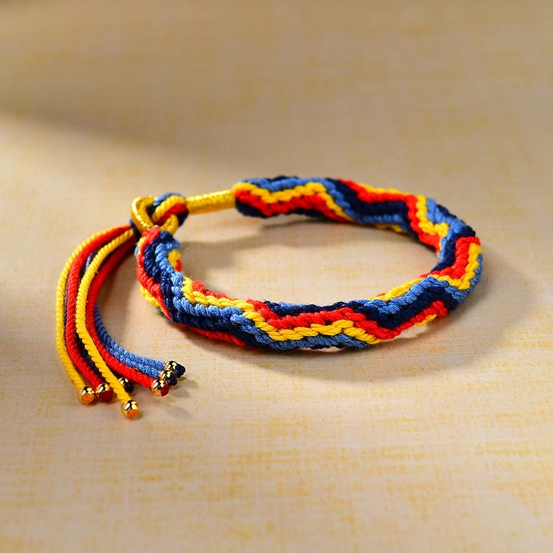 Nimara Ritual Tibetan Hand-woven Colored Rope Luck Bracelet