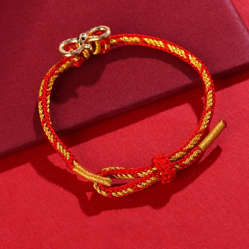 Nimara Ritual Red String Mobius Strip Year Of The Snake Luck Braided Bracelet