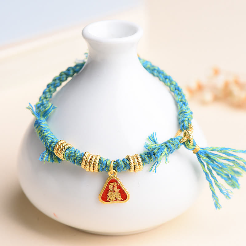 Nimara Ritual Tibetan String Zakiram Goddess Of Wealth Flower Tassel Protection Bracelet
